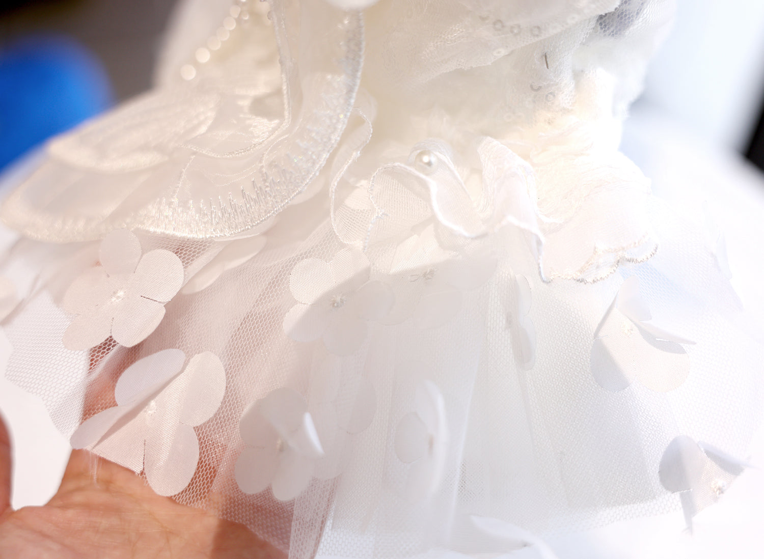 White Angel Dog Dress with Butterfly Wings