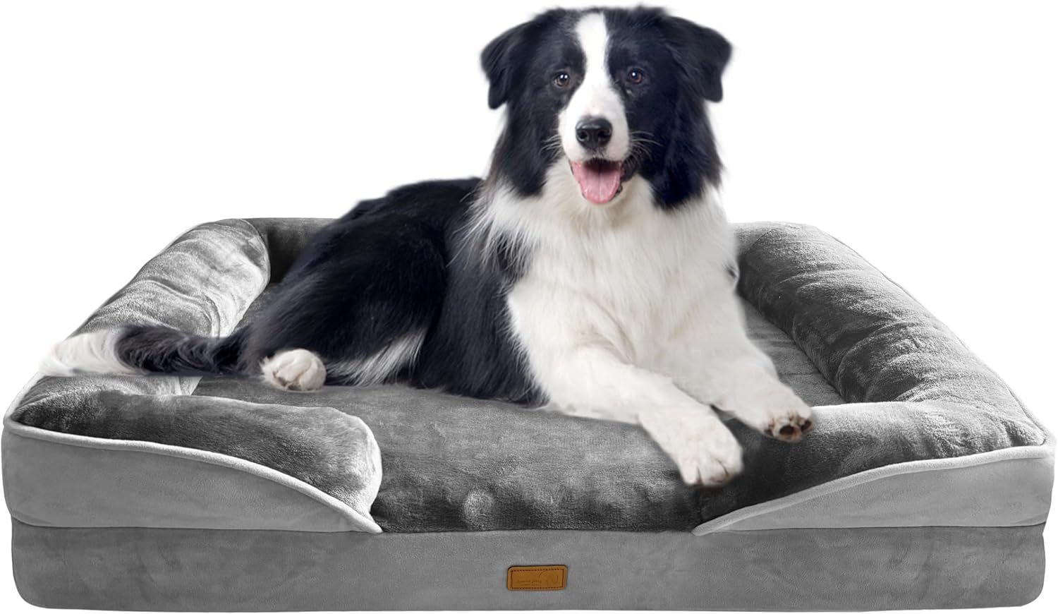Orthopedic Dog Bed Sofa with Bolster Washable Cover Waterproof Liner
