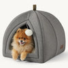 2-in-1 Cat Cave Bed – Foldable Indoor Tent with Washable Cushion