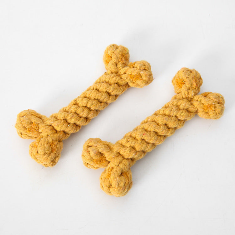 Knitted Knot Cotton Rope Bone Toy