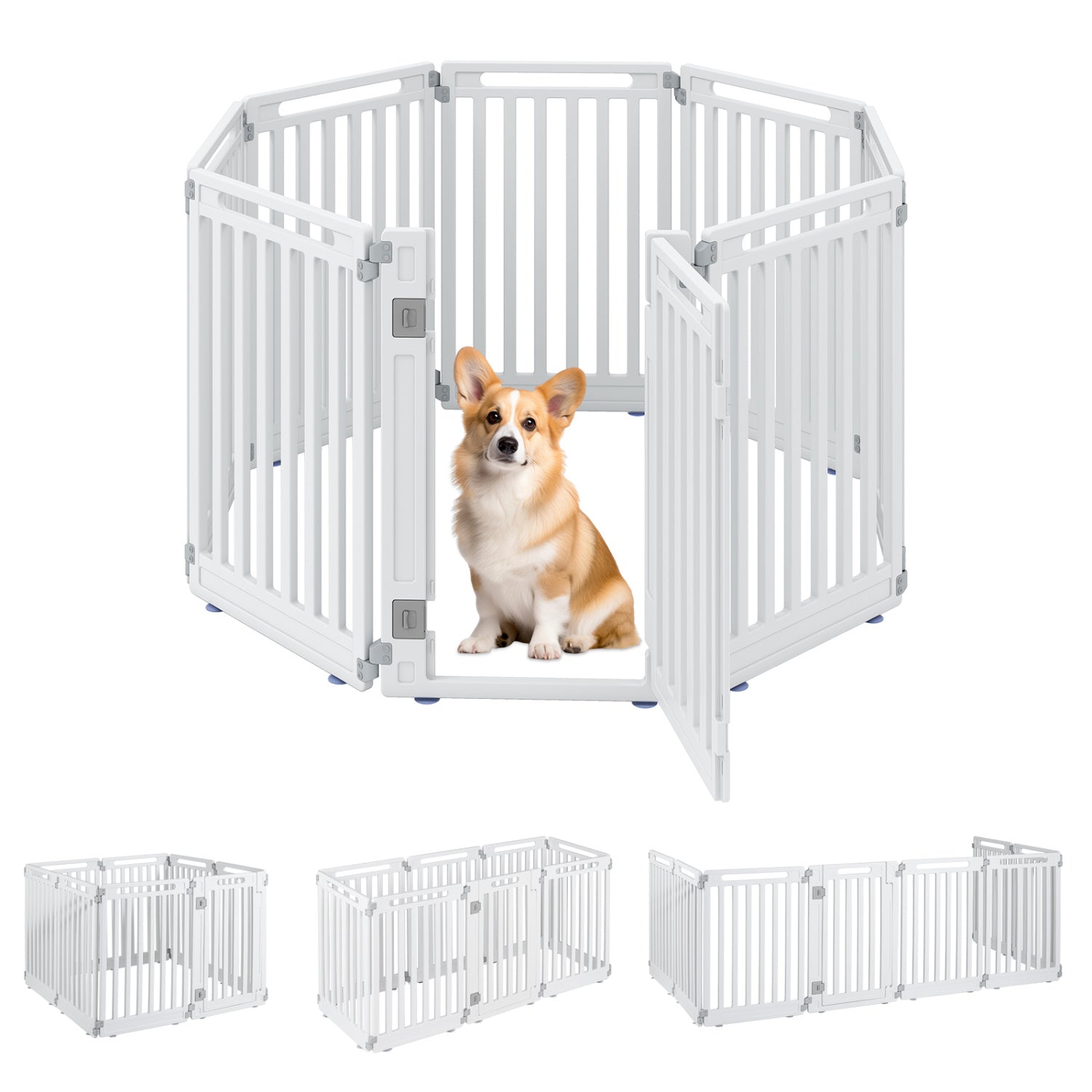 8-Panel Dog Playpen 31.5" Height Indoor Outdoor HDPE