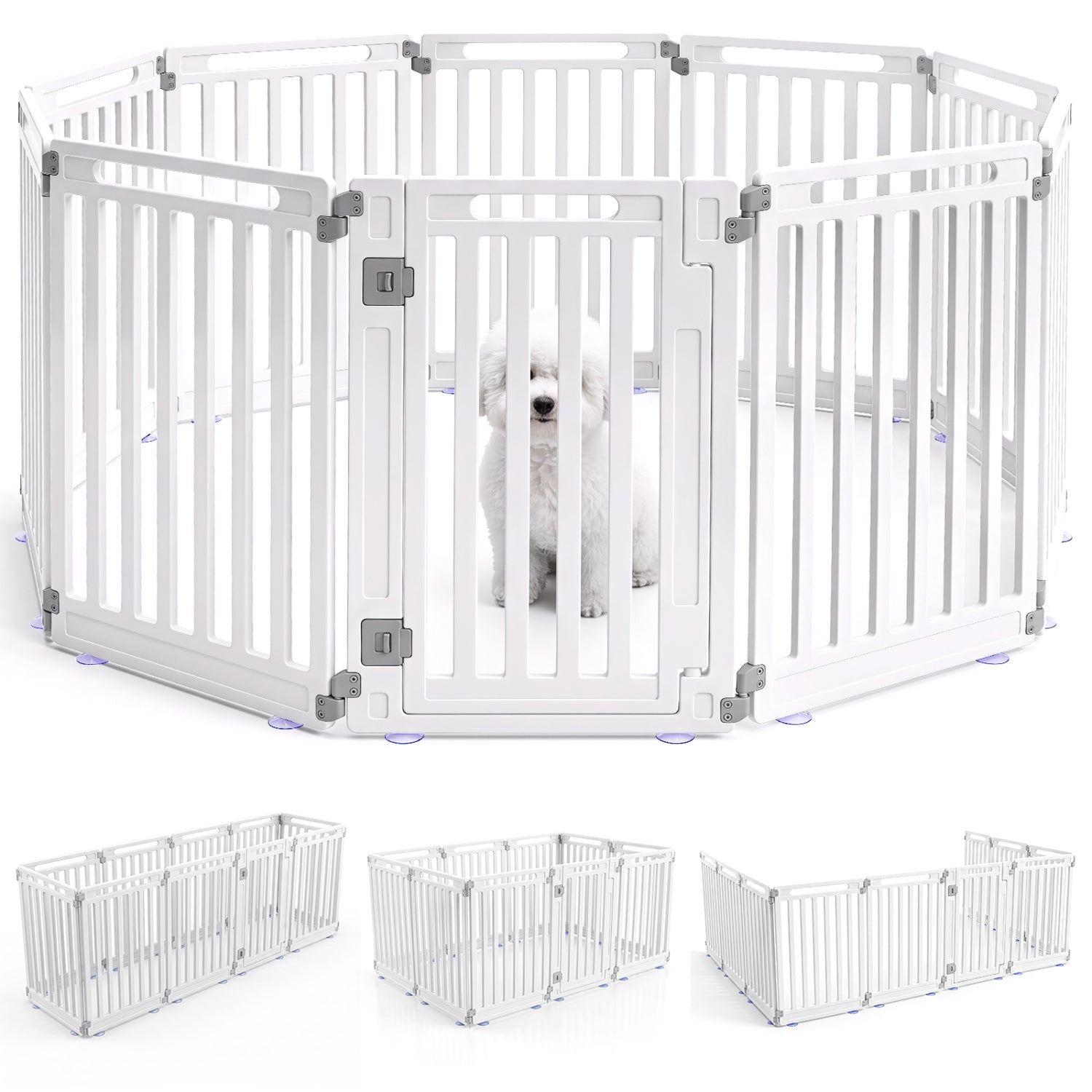 Dog Playpen 10 Panel 31.5" Height Indoor Outdoor Pet Fence
