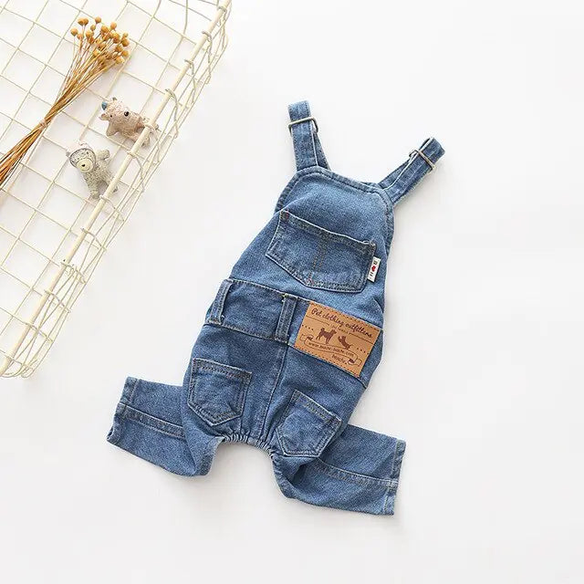 Denim Jumpsuit Clothes for Dogs