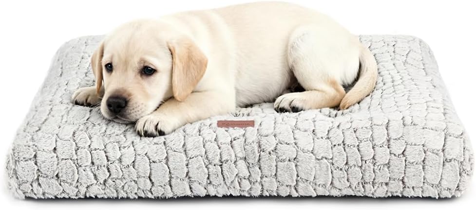 Dog Crate Bed Pad Soft Plush Washable Kennel Mat Anti Slip 24x18 For Small Dogs