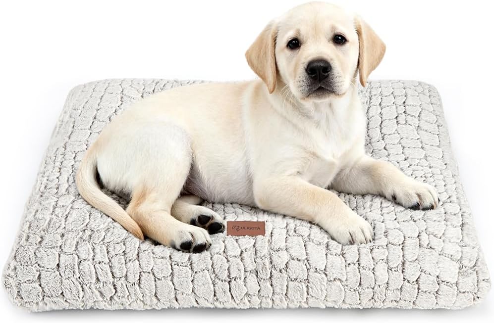 Dog Crate Bed Pad Soft Plush Washable Kennel Mat Anti Slip 24x18 For Small Dogs