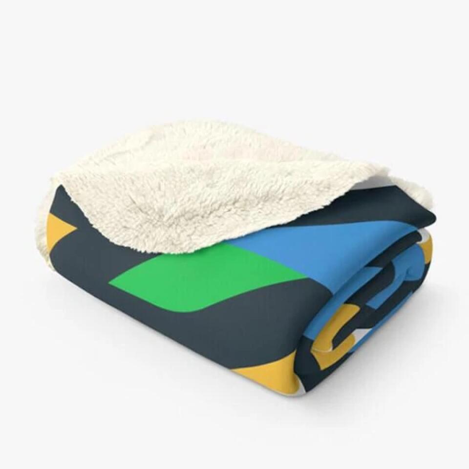 Personalized Dog, Cat Memorial Fleece Throw Blanket/Quilt - Up to 4 Pets - Memorial Gift For Dog/Cat Lover - I Wish The Rainbow Bridge Had Visiting Hours