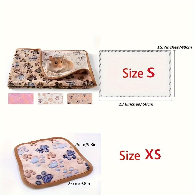 1pc Large Hamster Blanket, Small Animal Cage Liner, Pet Soft Sleeping Mat, Hamster Rabbit Blanket