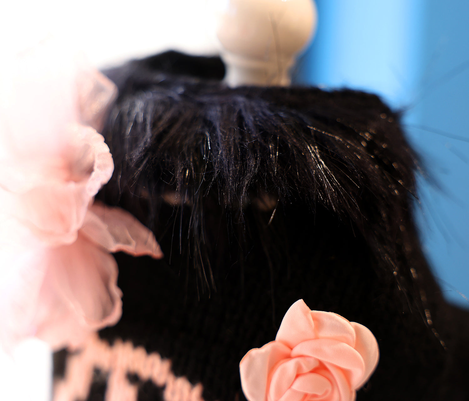 Elegant Bow Knit Dog Sweater Dress