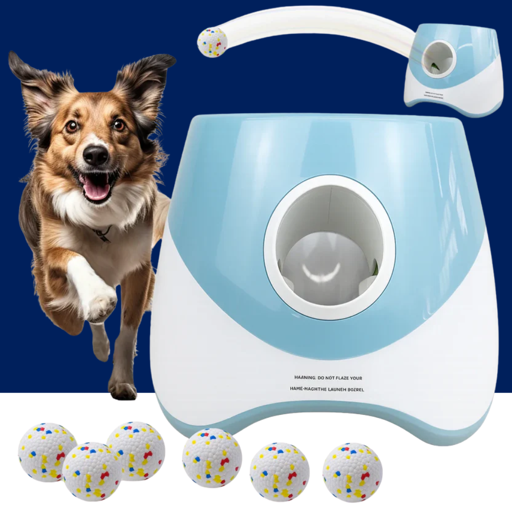 Automatic Dog Tennis Ball Launcher – Rechargeable Interactive Ball Throwing Machine for Small & Medium Dogs