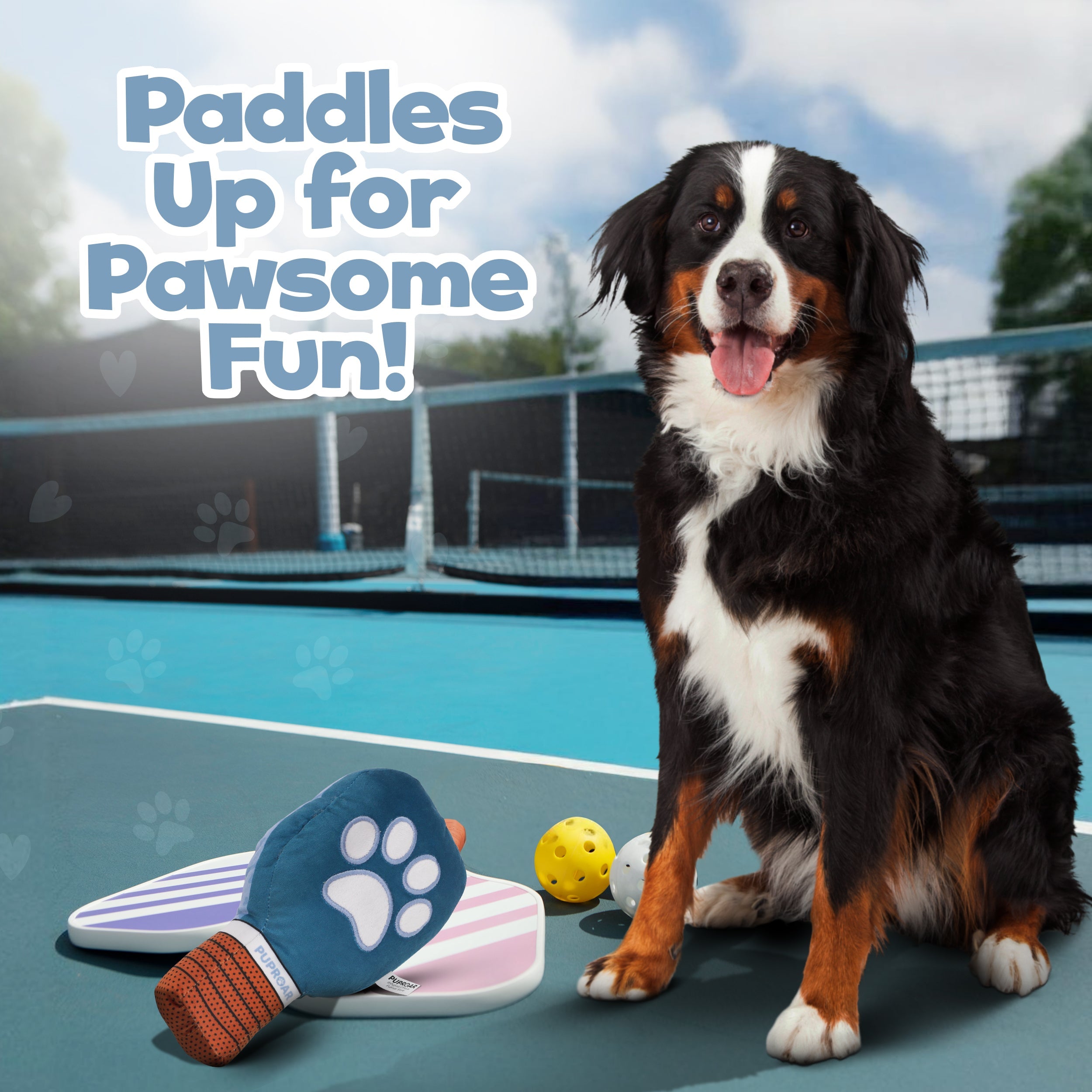 PUPROAR Pickleball Dog Toy | Funny Squeaky Pickleball Gift for Dogs