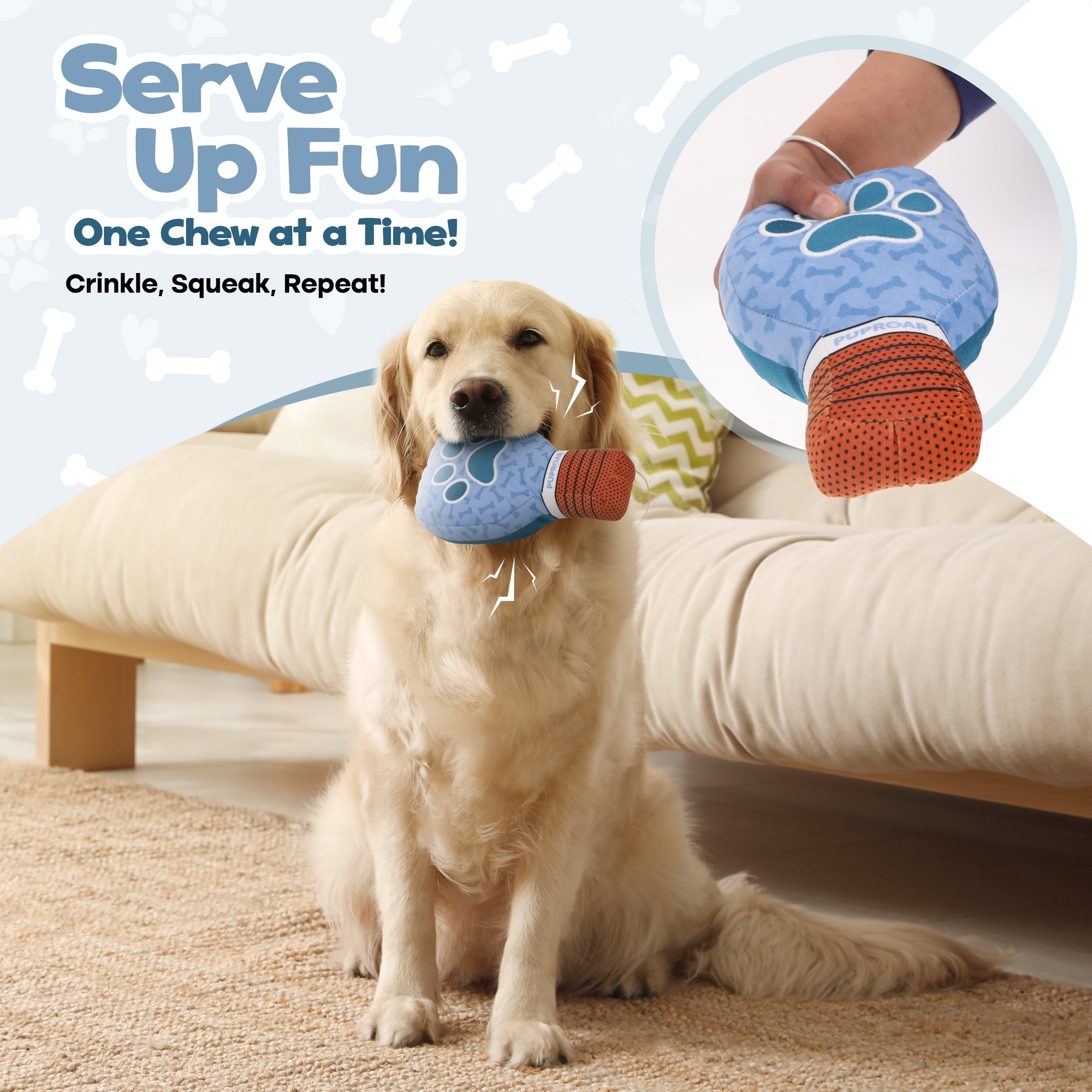 PUPROAR Pickleball Dog Toy | Funny Squeaky Pickleball Gift for Dogs