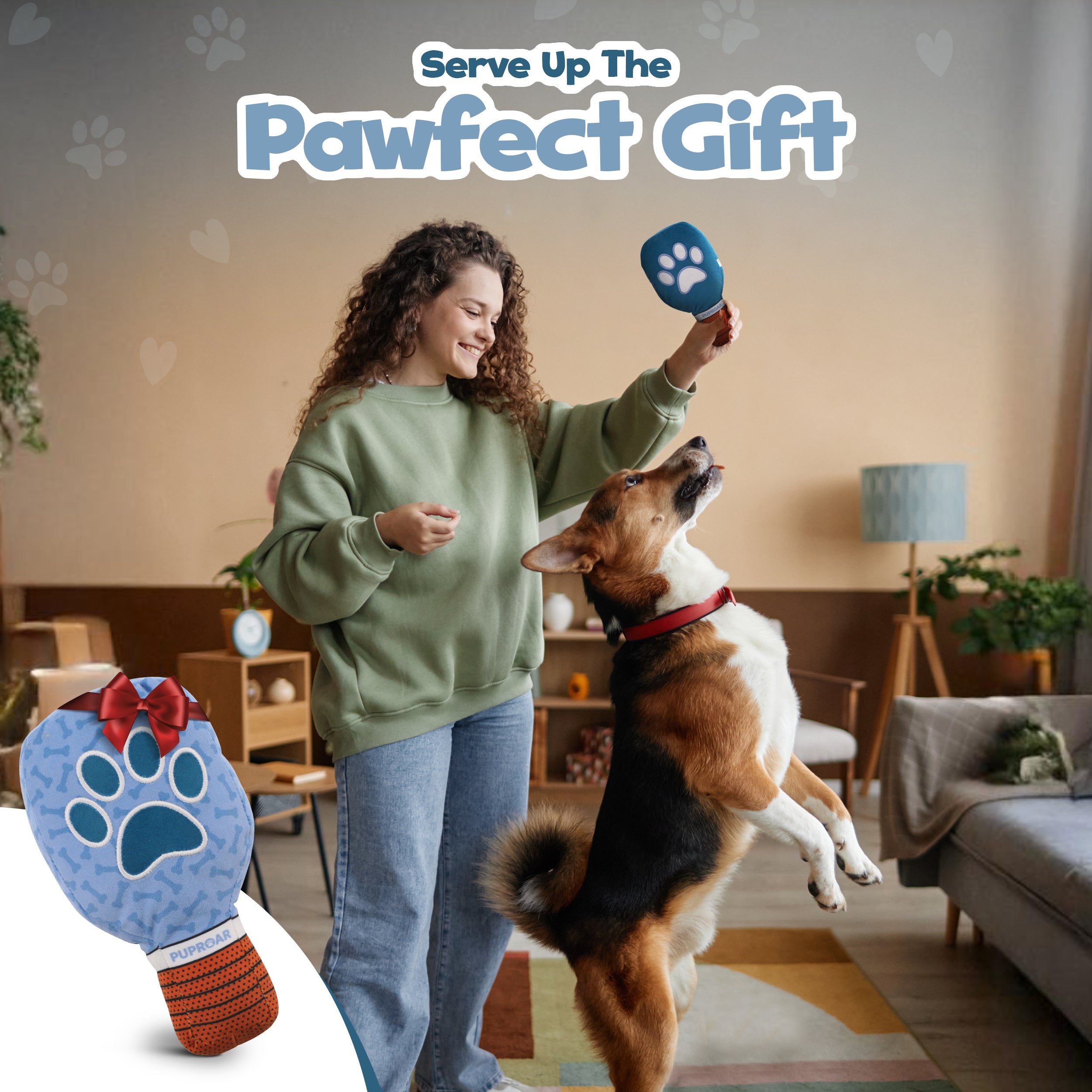 PUPROAR Pickleball Dog Toy | Funny Squeaky Pickleball Gift for Dogs