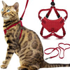 Cat Harness Escape Proof Adjustable Leash Set Reflective Walking Vest