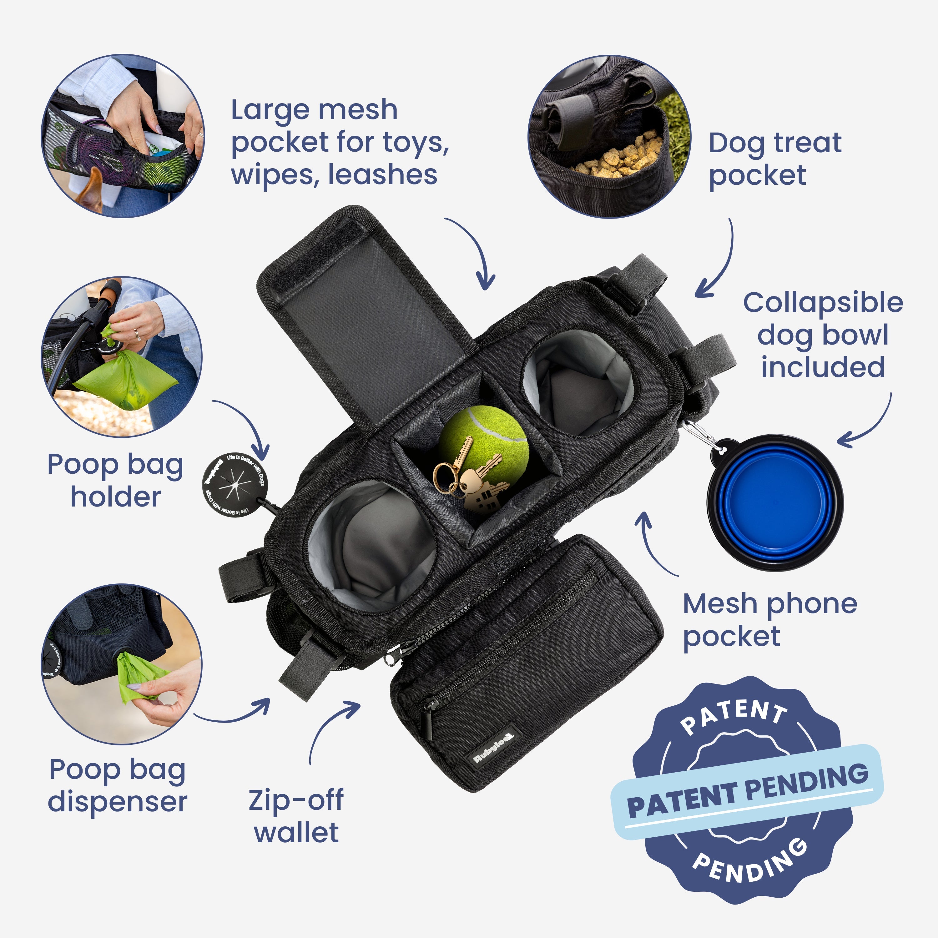 Dog Stroller Caddy Organizer