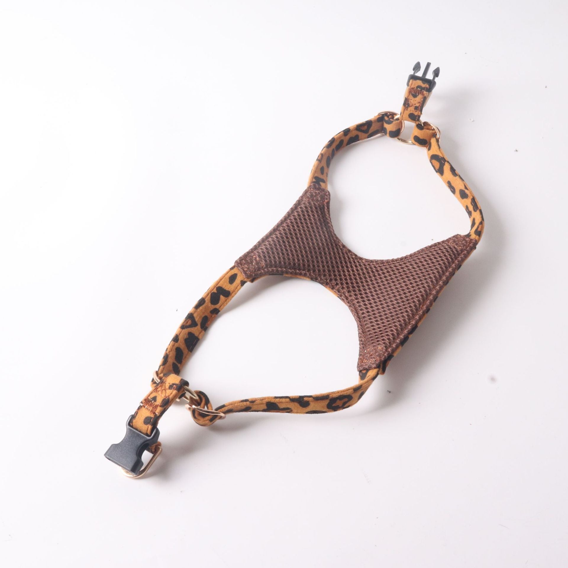 Leopard Print Dog Harness and Leash Set Adjustable Boutique Puppy Vest