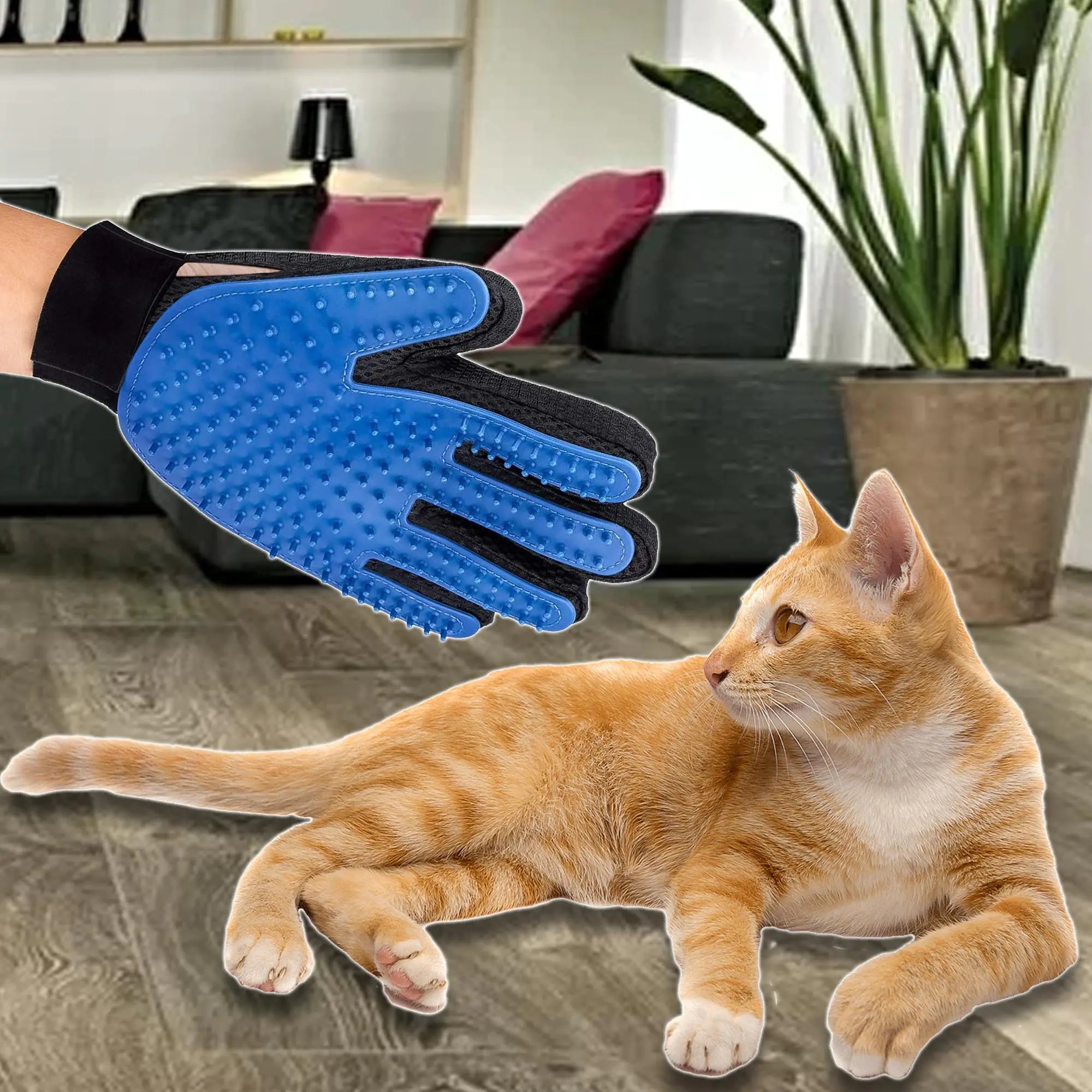 Pet Grooming Gloves Deshedding Brush Mitts (Pair)