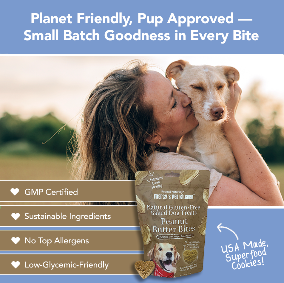 All-Natural Peanut Butter Dog Treats - Homemade-All Natural Dog Treats for Digestive Help - Gluten Free Healthy Human Grade Dog Biscuits for Sensitive Stomachs- USA Made