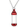 Small Glass Cremation Urn Vial Necklace for Ashes | Memorial Pet Charm