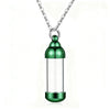 Small Glass Cremation Urn Vial Necklace for Ashes | Memorial Pet Charm