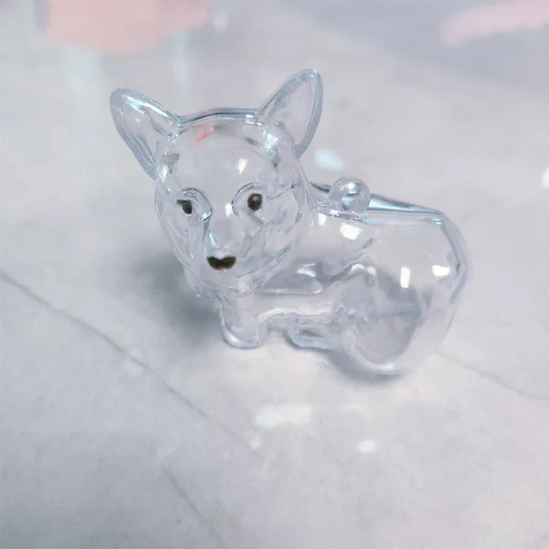Clear Puppy Hair Memorial Keepsake Capsule | Pet Fur Container DIY Pendant Keychain