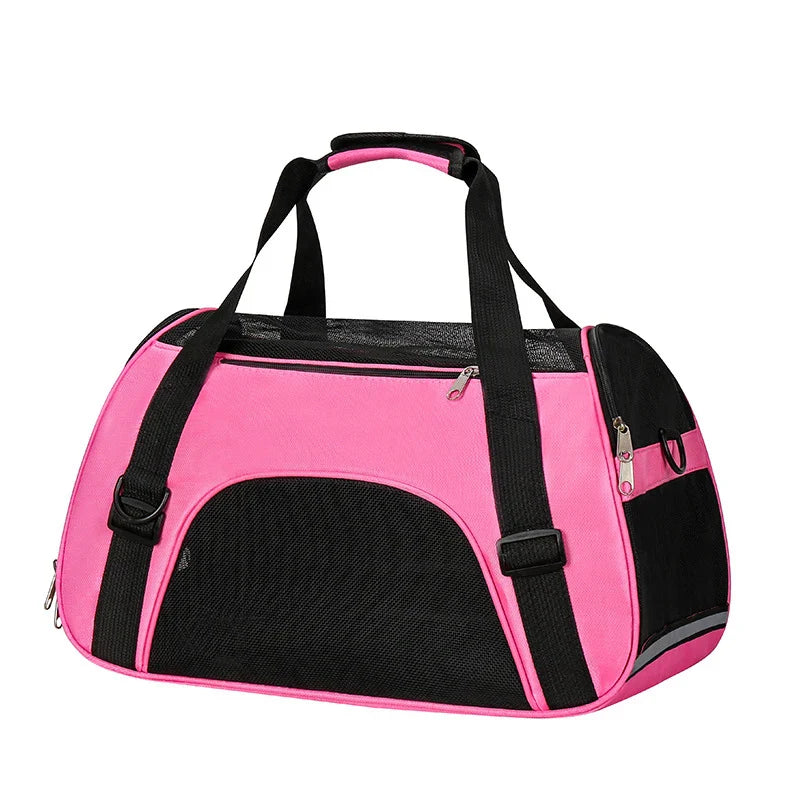 Portable Cat & Dog Carrier Bag – Foldable Breathable Travel Handbag