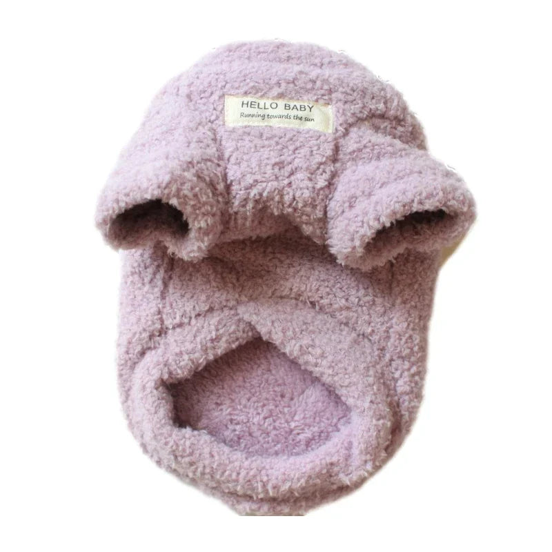 Winter Warm Plush Dog Sweater – Soft Pet Coat for Small Dogs & Puppies