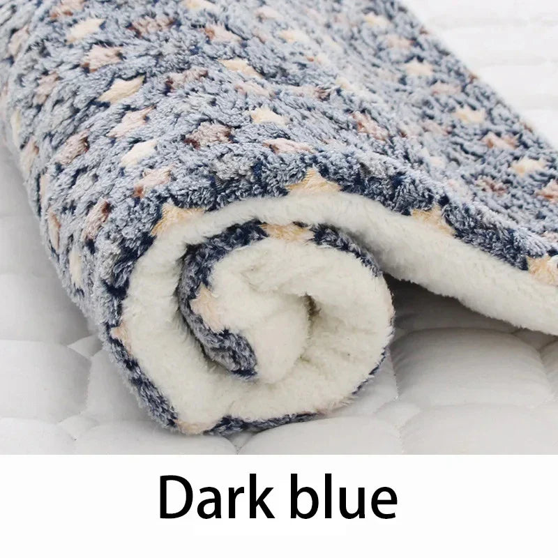 Flannel Pet Sleeping Mat & Dog Bed – Soft, Washable, and Durable