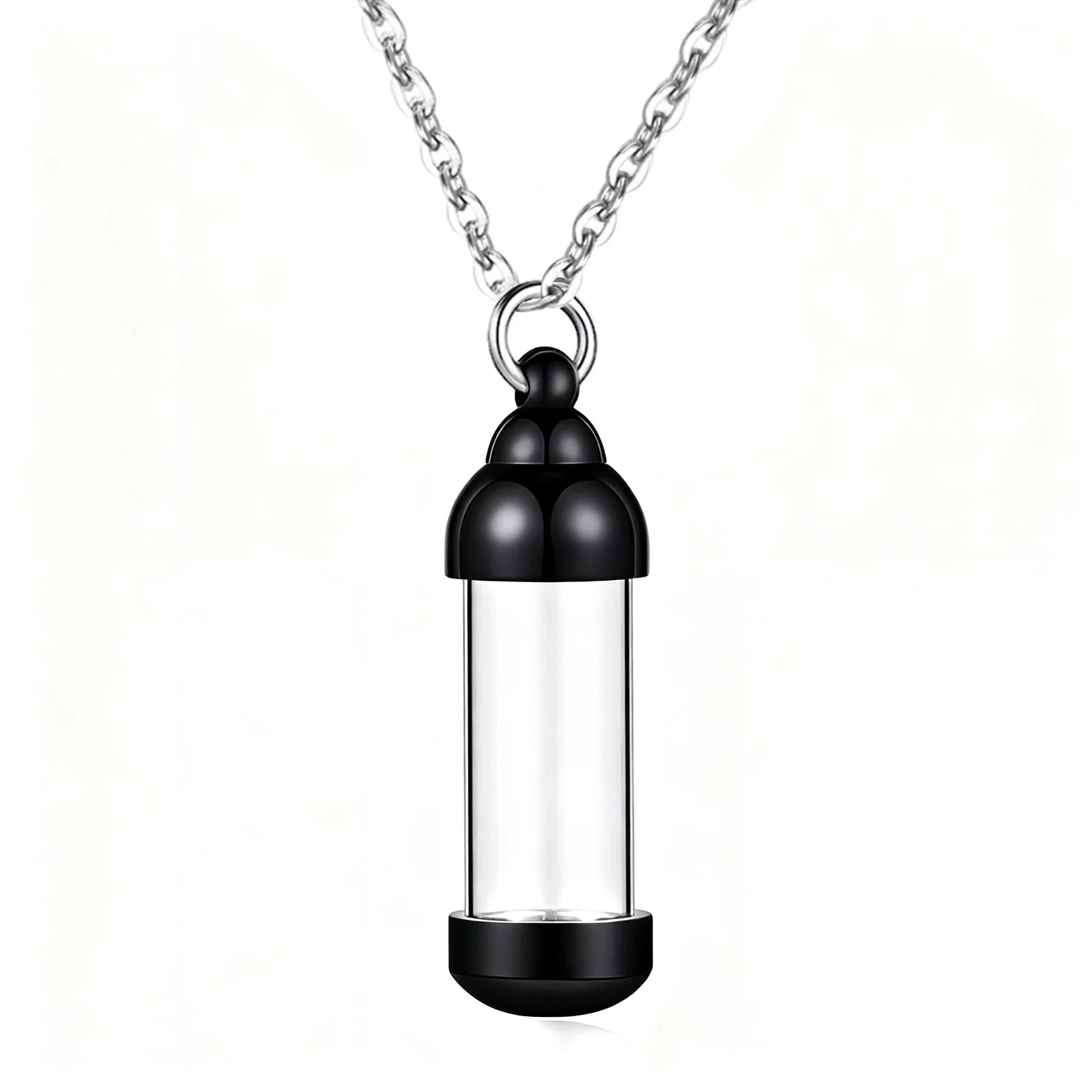 Small Glass Cremation Urn Vial Necklace for Ashes | Memorial Pet Charm
