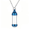 Small Glass Cremation Urn Vial Necklace for Ashes | Memorial Pet Charm