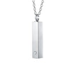 Cube Urn Necklace for Ashes | Aluminum Alloy Cremation Jewelry with Crystal Memorial Pendant