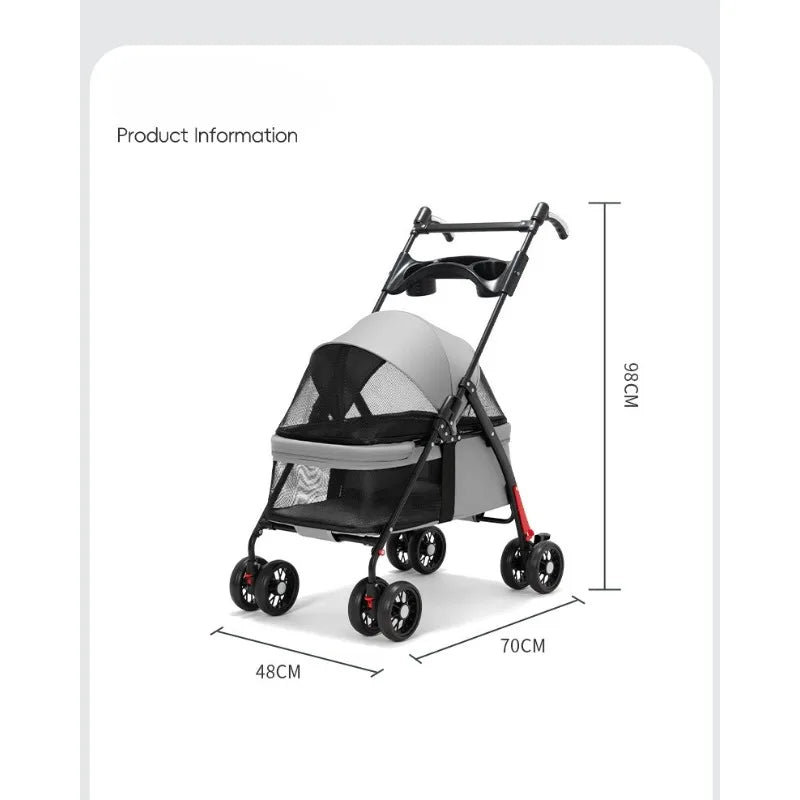 Foldable Pet Stroller for Small Dogs