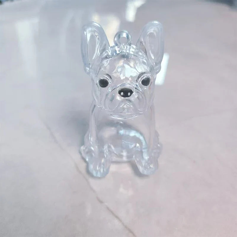 Clear Puppy Hair Memorial Keepsake Capsule | Pet Fur Container DIY Pendant Keychain