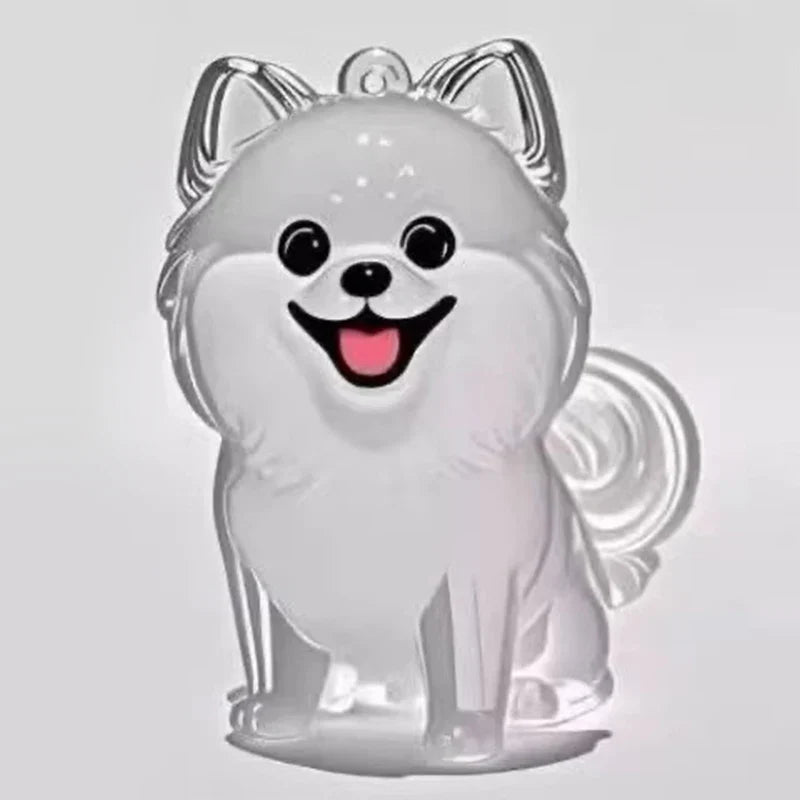 Clear Puppy Hair Memorial Keepsake Capsule | Pet Fur Container DIY Pendant Keychain