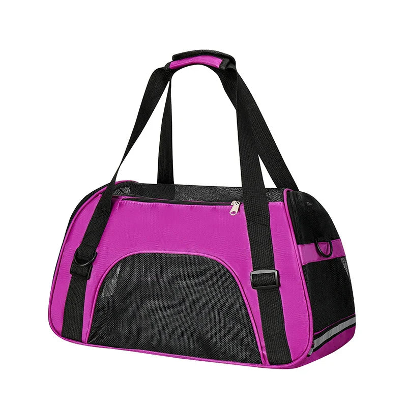Portable Cat & Dog Carrier Bag – Foldable Breathable Travel Handbag