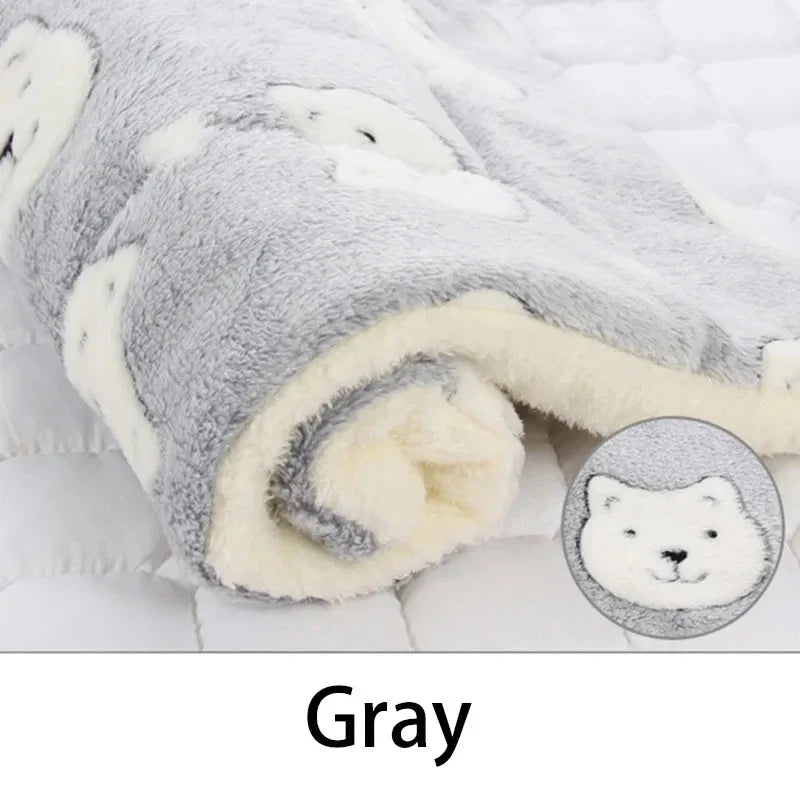 Flannel Pet Sleeping Mat & Dog Bed – Soft, Washable, and Durable