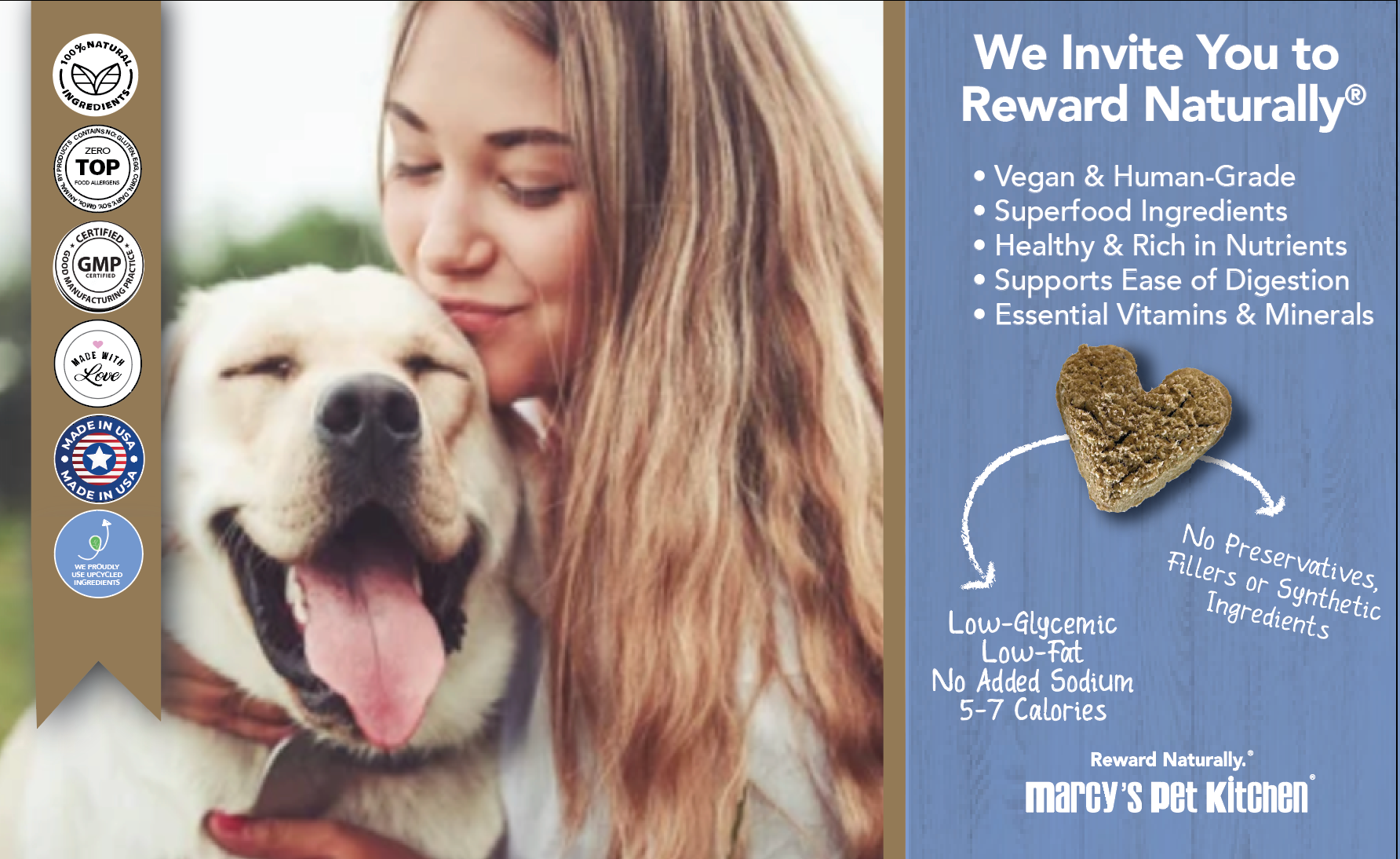 All-Natural Peanut Butter Dog Treats - Homemade-All Natural Dog Treats for Digestive Help - Gluten Free Healthy Human Grade Dog Biscuits for Sensitive Stomachs- USA Made