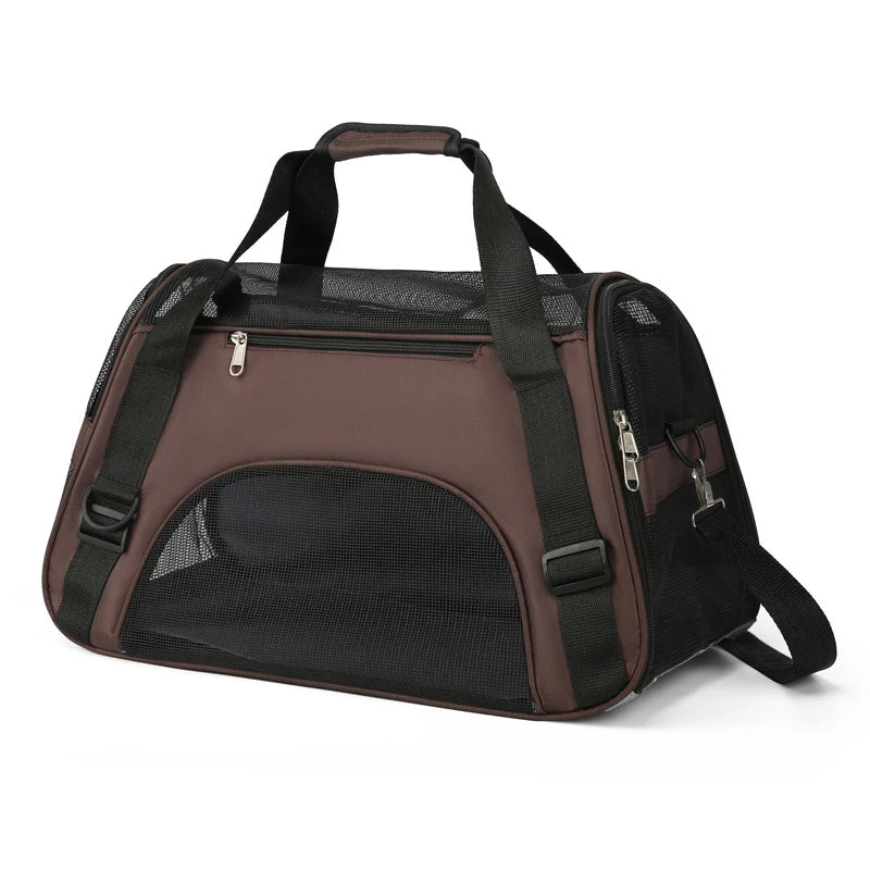 Portable Cat & Dog Carrier Bag – Foldable Breathable Travel Handbag