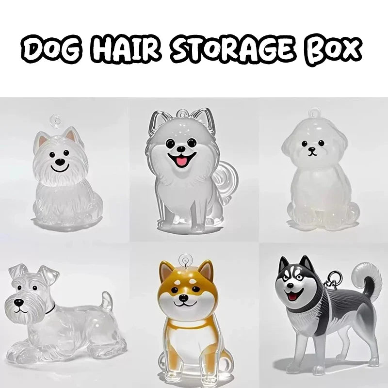 Clear Puppy Hair Memorial Keepsake Capsule | Pet Fur Container DIY Pendant Keychain