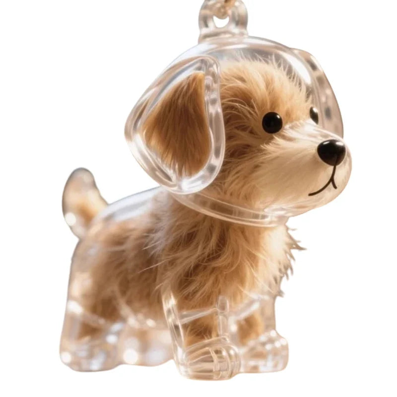 Clear Puppy Hair Memorial Keepsake Capsule | Pet Fur Container DIY Pendant Keychain