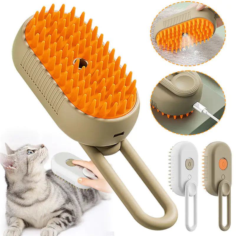 3-in-1 Electric Steam Brush for Pets