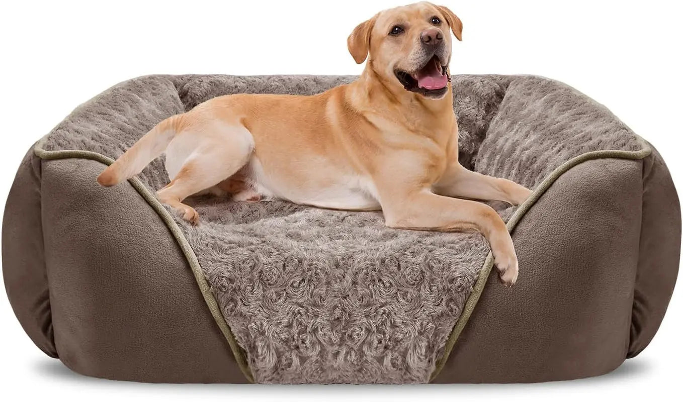Washable Orthopedic Dog Bed – Soft Calming Pet Sofa for Small to Large Dogs