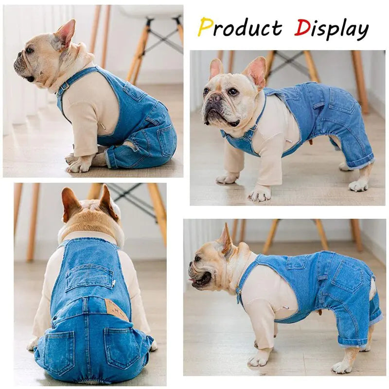 Denim Jumpsuit Clothes for Dogs