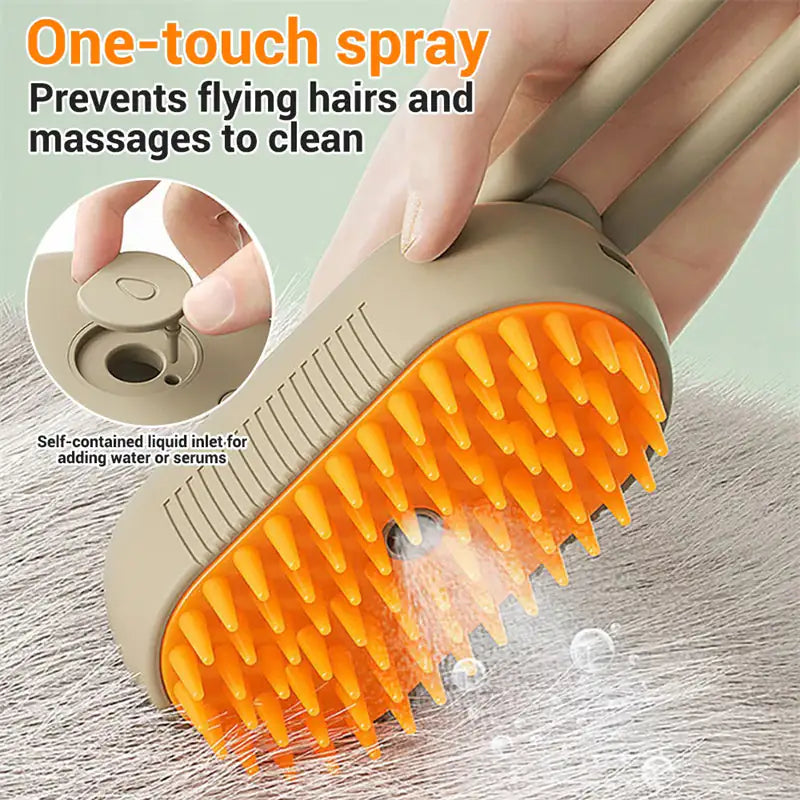 3-in-1 Electric Steam Brush for Pets