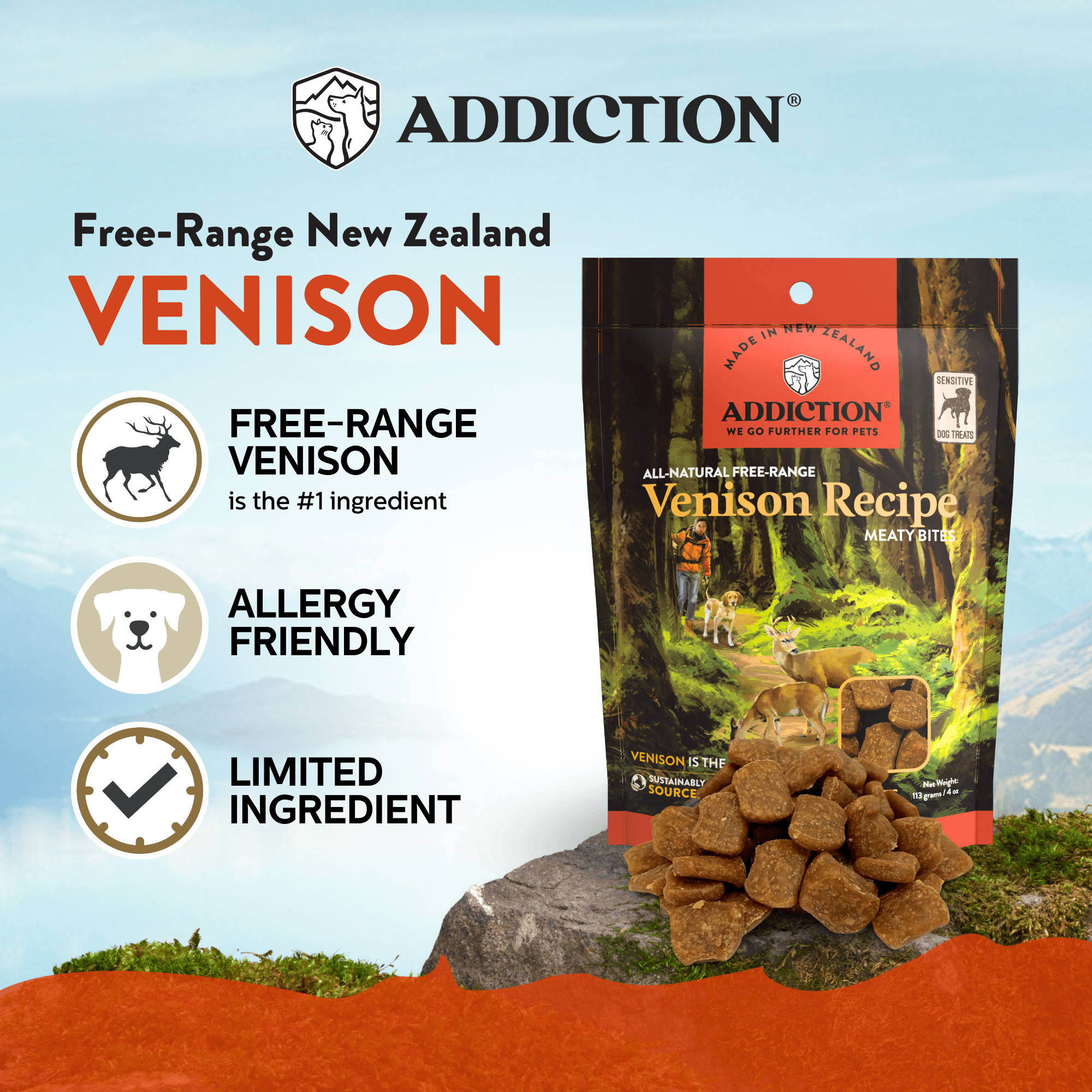 Venison Meaty Bites - Hypoallergenic Dog Treats