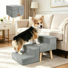 Foldable Dog Stairs: 4-Step Pet Steps Ottoman Ramp for Couch & Bed
