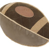 Pet Life ® 'Pugskin' Durable Oxford Nylon and Mesh Plush Squeaky Football Dog Toy