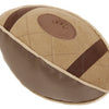 Pet Life ® 'Pugskin' Durable Oxford Nylon and Mesh Plush Squeaky Football Dog Toy