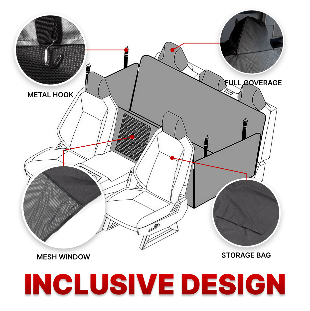 Tesla Cybertruck Pet Rear Seat Cover